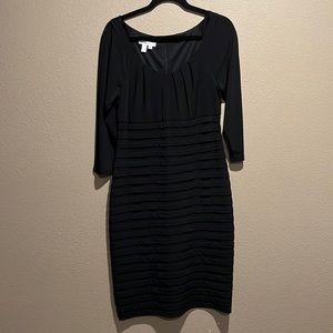 London Time Black Long Sleeve Dress